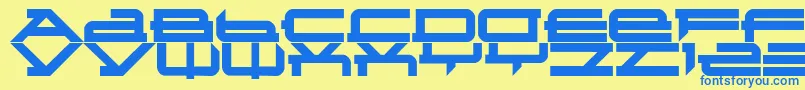 Metatron Font – Blue Fonts on Yellow Background