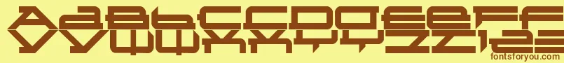 Metatron Font – Brown Fonts on Yellow Background