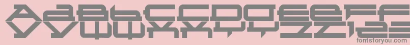 フォントMetatron – ピンクの背景に灰色の文字