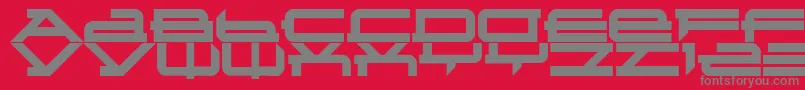 Fonte Metatron – fontes cinzas em um fundo vermelho
