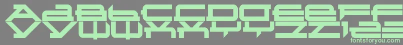 Fonte Metatron – fontes verdes em um fundo cinza