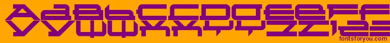 Metatron Font – Purple Fonts on Orange Background
