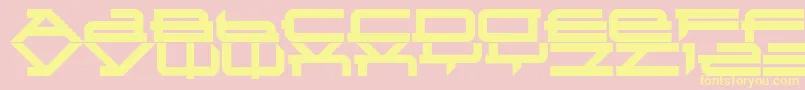 Metatron Font – Yellow Fonts on Pink Background