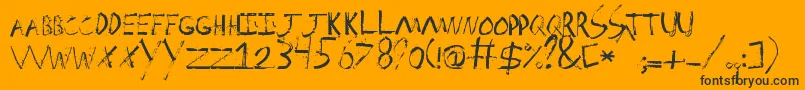 Spackler Font – Black Fonts on Orange Background