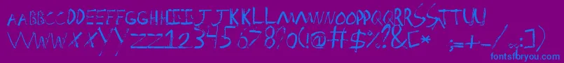 Spackler Font – Blue Fonts on Purple Background