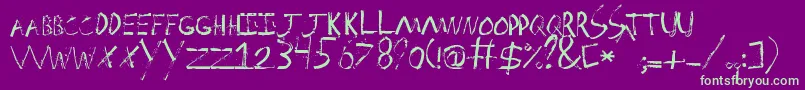 Spackler Font – Green Fonts on Purple Background