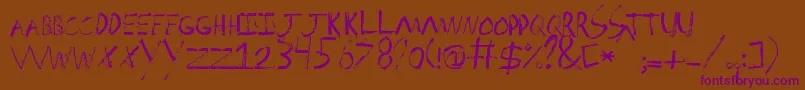 Spackler Font – Purple Fonts on Brown Background