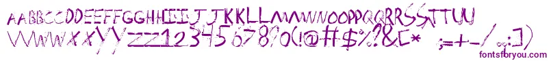 Шрифт Spackler – фиолетовые шрифты на белом фоне