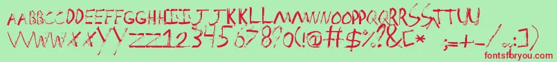 Spackler Font – Red Fonts on Green Background