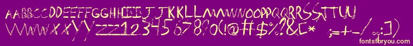 Spackler Font – Yellow Fonts on Purple Background