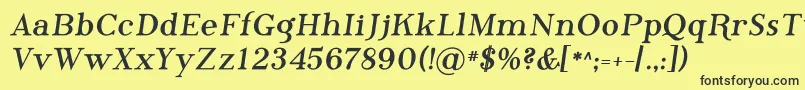 Czcionka PhosphorusBromide – czarne czcionki na żółtym tle