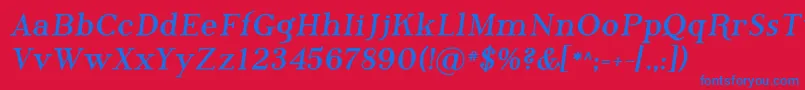 PhosphorusBromide Font – Blue Fonts on Red Background