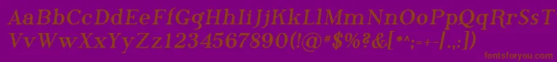 Шрифт PhosphorusBromide – коричневые шрифты на фиолетовом фоне