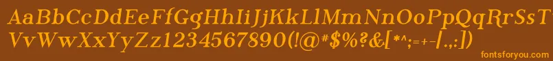 Шрифт PhosphorusBromide – оранжевые шрифты на коричневом фоне