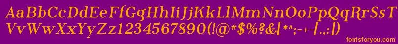 PhosphorusBromide Font – Orange Fonts on Purple Background