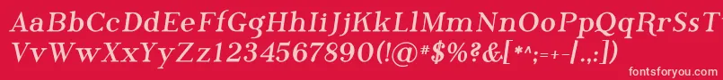 PhosphorusBromide Font – Pink Fonts on Red Background