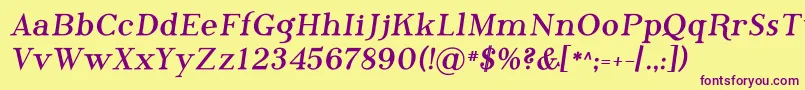 PhosphorusBromide Font – Purple Fonts on Yellow Background