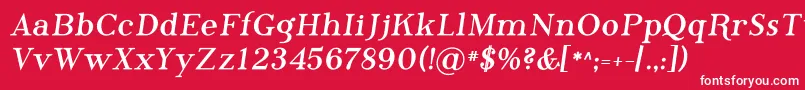 Шрифт PhosphorusBromide – белые шрифты на красном фоне