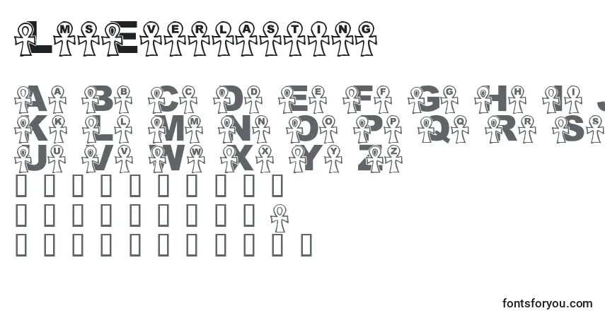 Czcionka LmsEverlasting – alfabet, cyfry, specjalne znaki