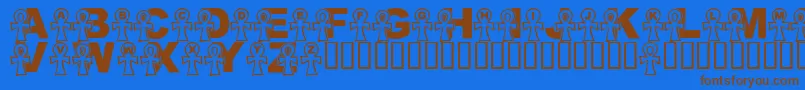 LmsEverlasting Font – Brown Fonts on Blue Background
