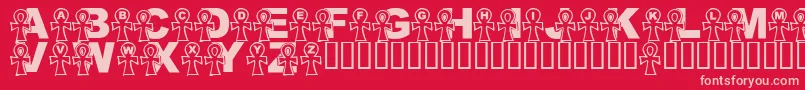 LmsEverlasting Font – Pink Fonts on Red Background