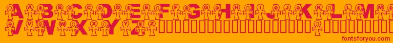 fuente LmsEverlasting – Fuentes Rojas Sobre Fondo Naranja