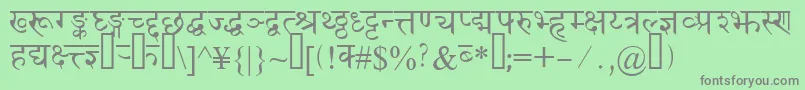 Police Devanagaridelhissk – polices grises sur fond vert