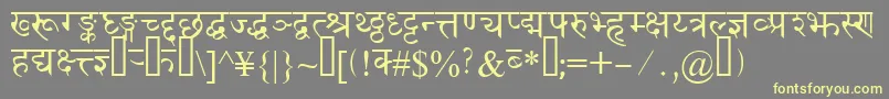 Devanagaridelhissk Font – Yellow Fonts on Gray Background