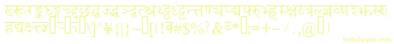 Więcej informacji o czcionce Devanagaridelhissk Czcionka Devanagaridelhissk – żółte czcionki