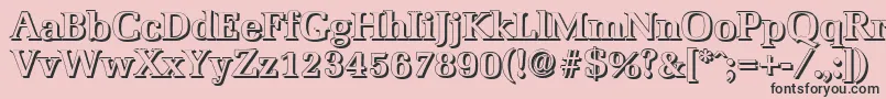 MarseilleshadowBold Font – Black Fonts on Pink Background