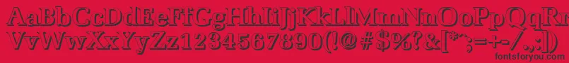 MarseilleshadowBold Font – Black Fonts on Red Background