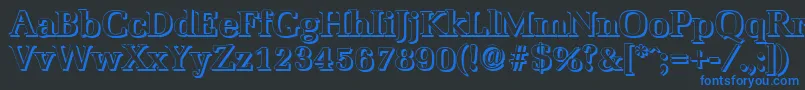 MarseilleshadowBold Font – Blue Fonts on Black Background