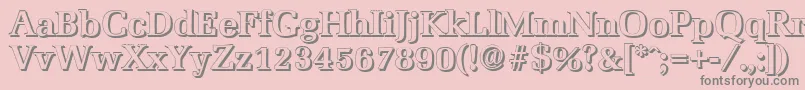 MarseilleshadowBold Font – Gray Fonts on Pink Background