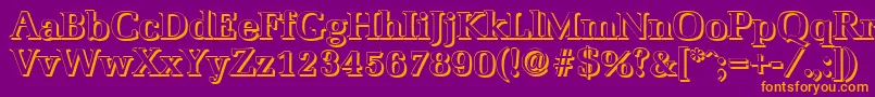 MarseilleshadowBold Font – Orange Fonts on Purple Background