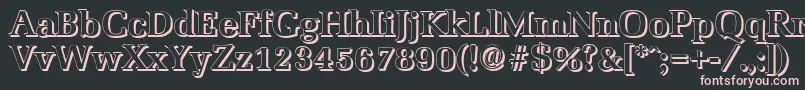 MarseilleshadowBold Font – Pink Fonts on Black Background