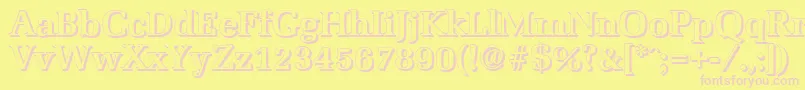 MarseilleshadowBold Font – Pink Fonts on Yellow Background