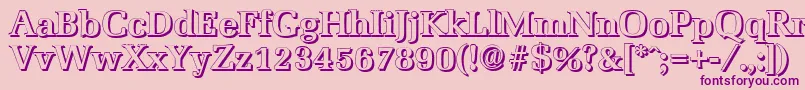 MarseilleshadowBold Font – Purple Fonts on Pink Background