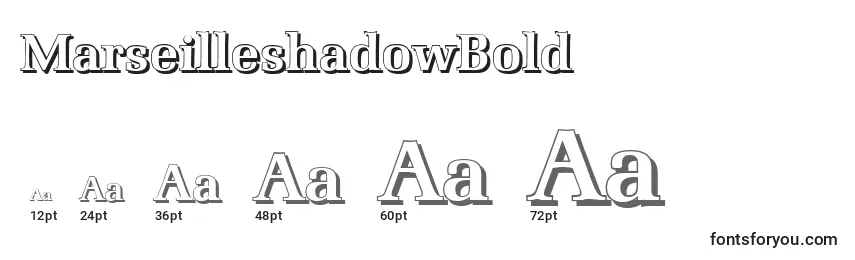MarseilleshadowBold Font Sizes