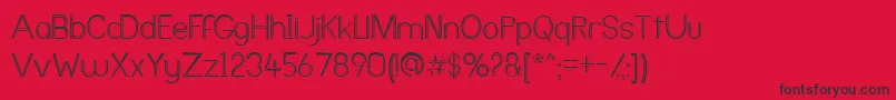 フォントEricott – 赤い背景に黒い文字