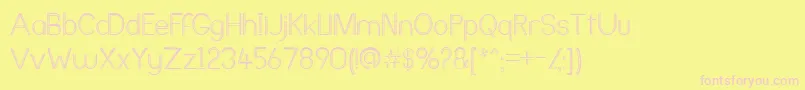 Więcej informacji o czcionce Ericott Czcionka Ericott – różowe czcionki na żółtym tle