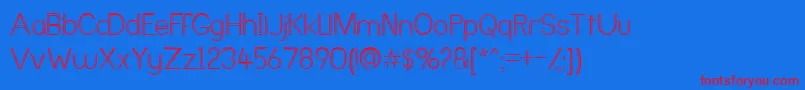 Ericott Font – Red Fonts on Blue Background