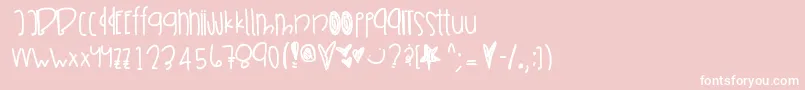 Sneakerhunting-Schriftart – Weiße Schriften auf rosa Hintergrund