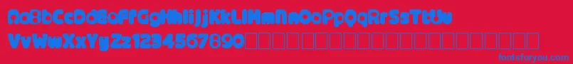 Alternativenineties Font – Blue Fonts on Red Background