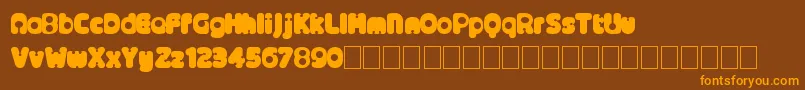 Alternativenineties Font – Orange Fonts on Brown Background