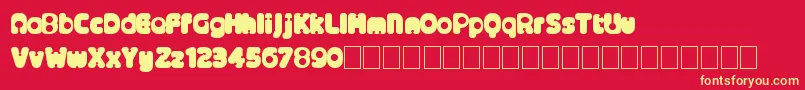 Alternativenineties Font – Yellow Fonts on Red Background