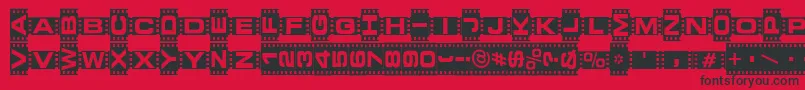 VedetteNoire Font – Black Fonts on Red Background