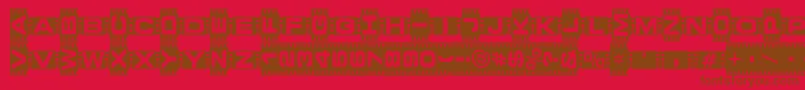 VedetteNoire Font – Brown Fonts on Red Background