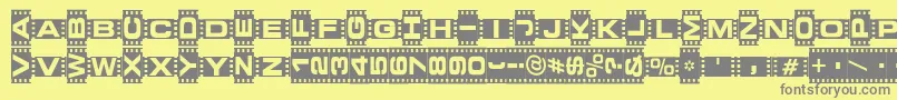 VedetteNoire Font – Gray Fonts on Yellow Background
