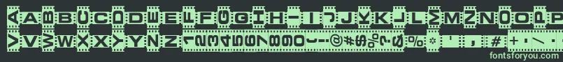 VedetteNoire Font – Green Fonts on Black Background