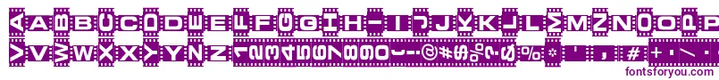 Шрифт VedetteNoire – фиолетовые шрифты на белом фоне